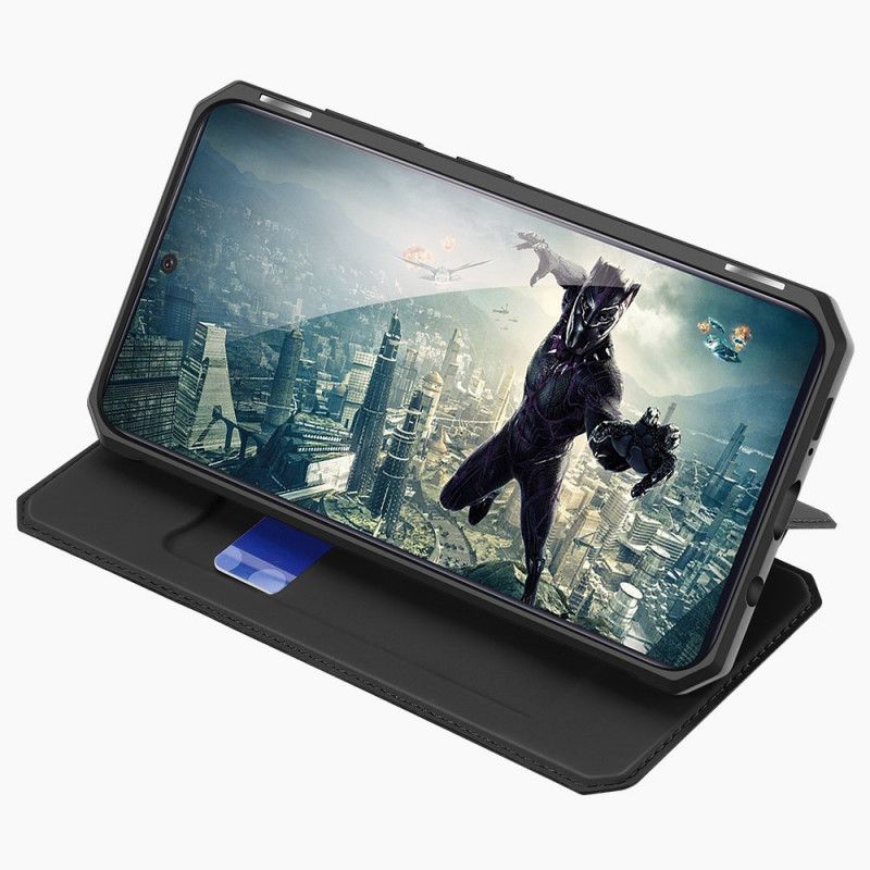 Folio-hoesje Samsung Galaxy A41 Roze Zwart Telefoonhoesje Huid X Serie Dux Ducis