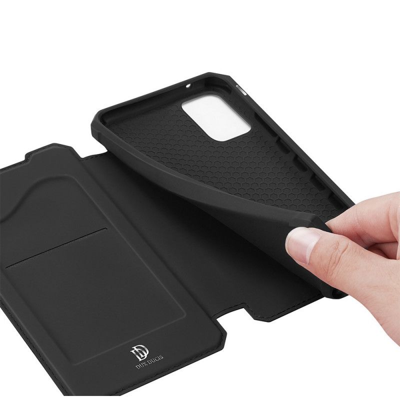 Folio-hoesje Samsung Galaxy A41 Roze Zwart Telefoonhoesje Huid X Serie Dux Ducis