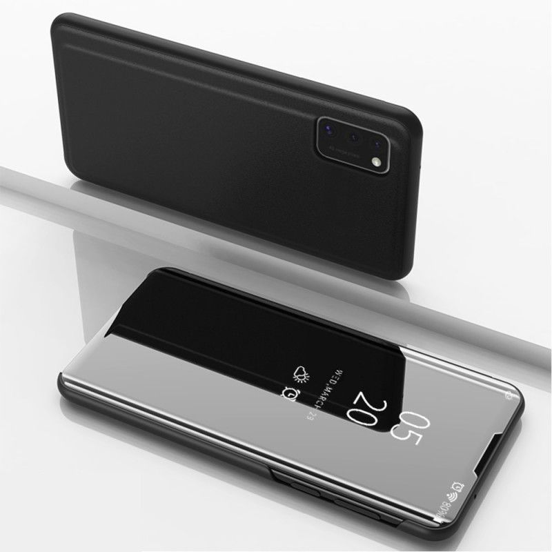Folio-hoesje voor Samsung Galaxy A41 Donkerblauw Zwart Spiegel