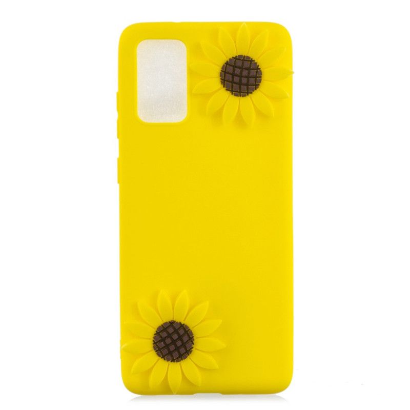 Hoesje Samsung Galaxy A41 3D Zonnebloemen