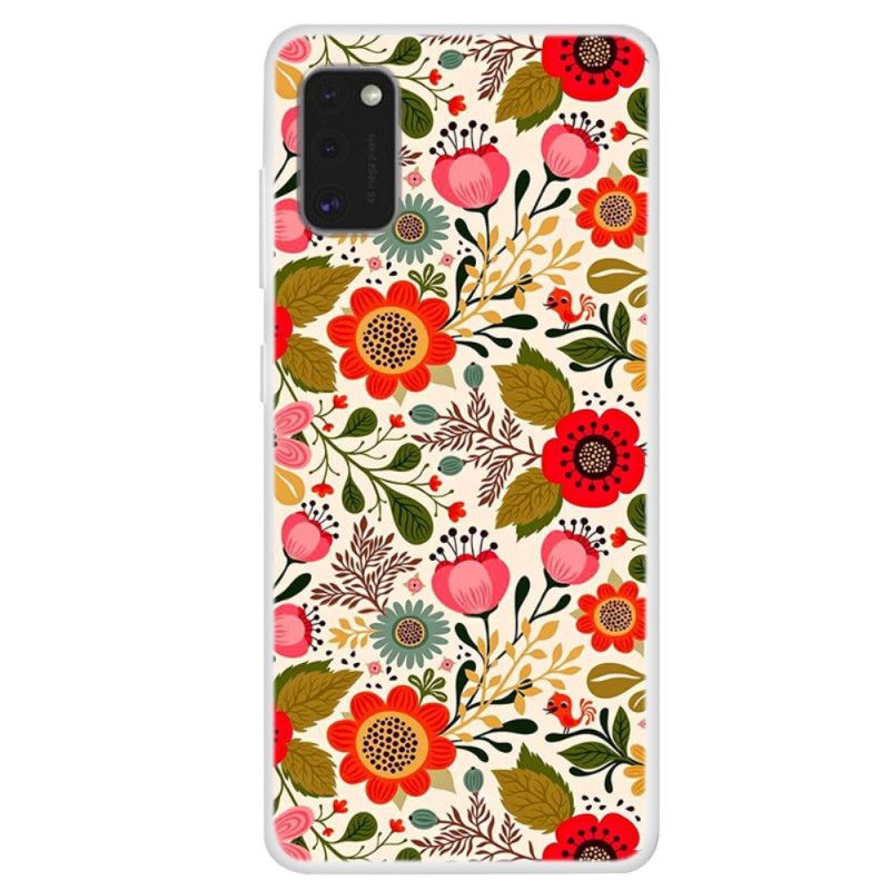 Hoesje Samsung Galaxy A41 Bloementapijt