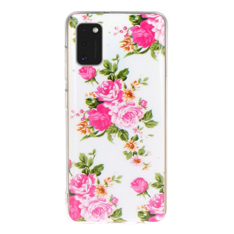 Hoesje Samsung Galaxy A41 Fluorescerende Vrijheidsbloemen