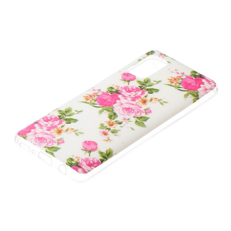 Hoesje Samsung Galaxy A41 Fluorescerende Vrijheidsbloemen
