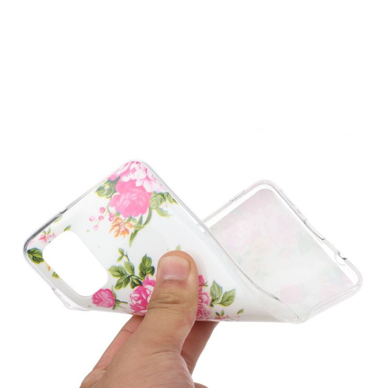 Hoesje Samsung Galaxy A41 Fluorescerende Vrijheidsbloemen
