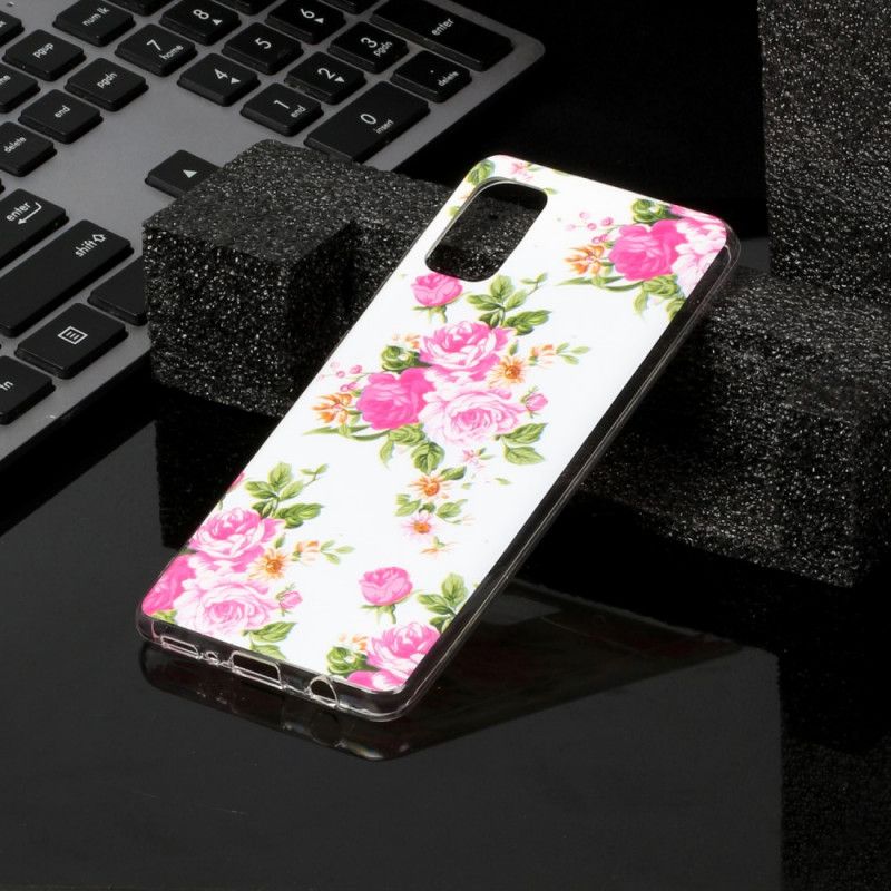 Hoesje Samsung Galaxy A41 Fluorescerende Vrijheidsbloemen