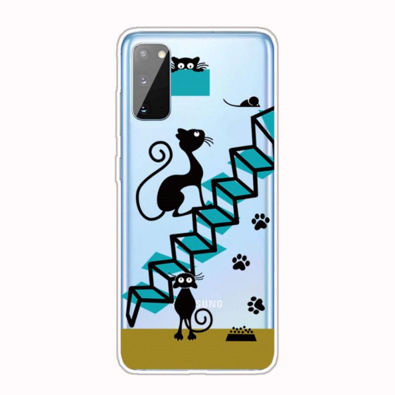 Hoesje Samsung Galaxy A41 Grappige Katten