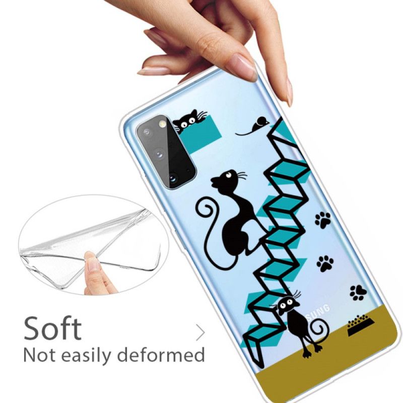 Hoesje Samsung Galaxy A41 Grappige Katten