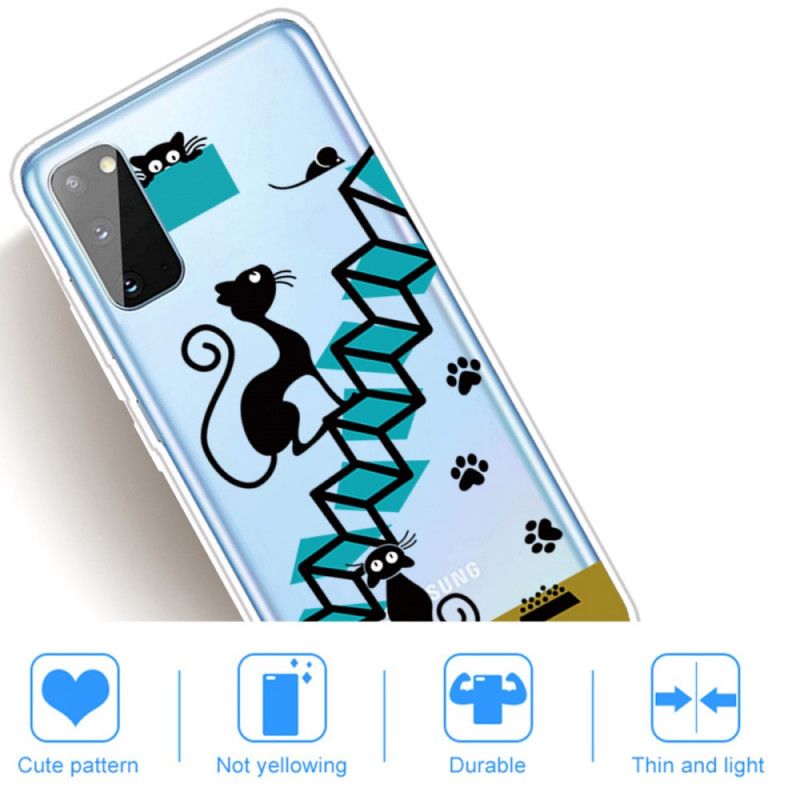 Hoesje Samsung Galaxy A41 Grappige Katten
