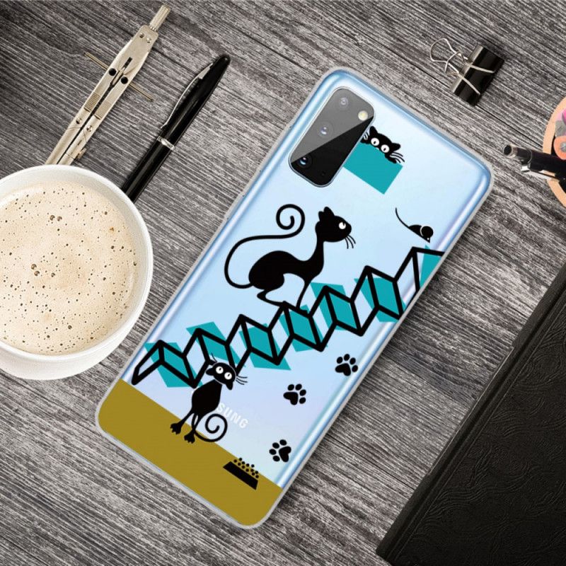Hoesje Samsung Galaxy A41 Grappige Katten