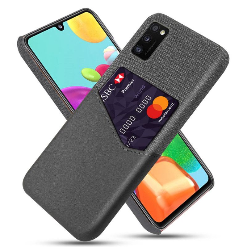Hoesje Samsung Galaxy A41 Grijs Zwart Ksq Kaarthouder