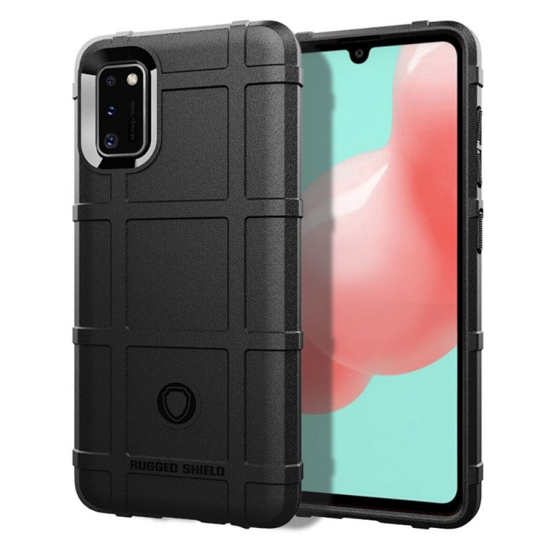 Hoesje Samsung Galaxy A41 Grijs Zwart Robuust Schild