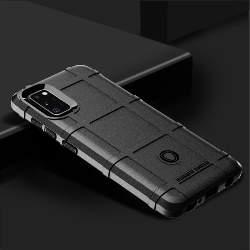 Hoesje Samsung Galaxy A41 Grijs Zwart Robuust Schild