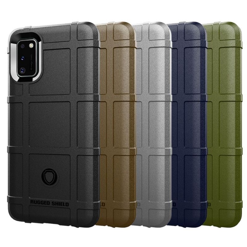 Hoesje Samsung Galaxy A41 Grijs Zwart Robuust Schild
