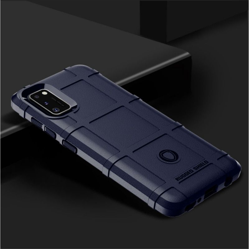 Hoesje Samsung Galaxy A41 Grijs Zwart Robuust Schild
