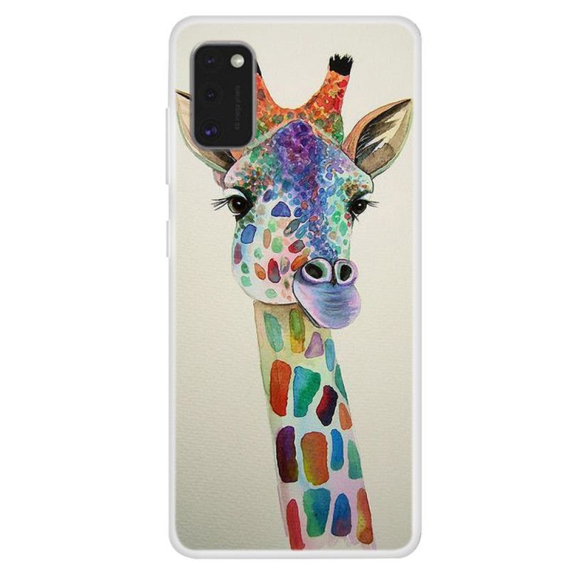 Hoesje Samsung Galaxy A41 Kleurrijke Giraf