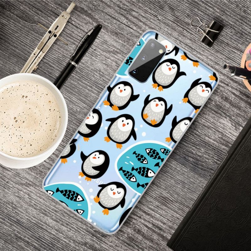 Hoesje Samsung Galaxy A41 Pinguïns En Vissen