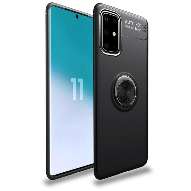 Hoesje Samsung Galaxy A41 Rood Zwart Lenuo Roterende Ring