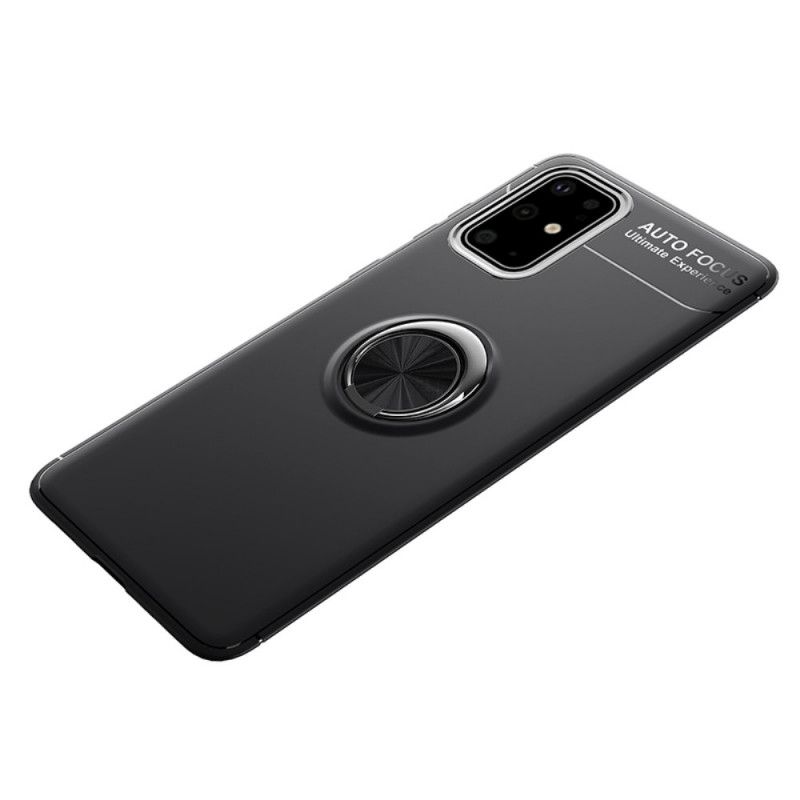 Hoesje Samsung Galaxy A41 Rood Zwart Lenuo Roterende Ring