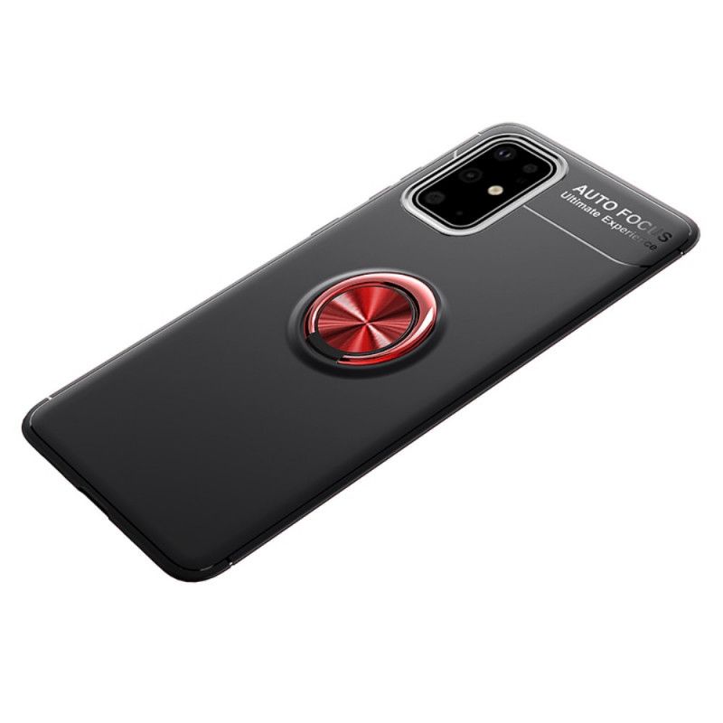 Hoesje Samsung Galaxy A41 Rood Zwart Lenuo Roterende Ring
