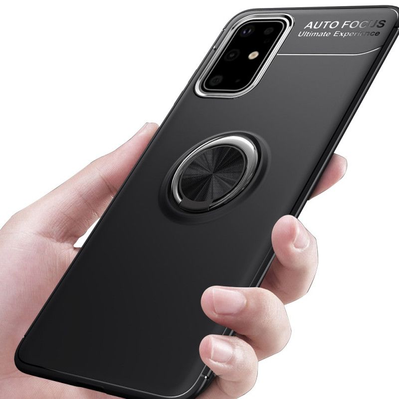Hoesje Samsung Galaxy A41 Rood Zwart Roterende Ring