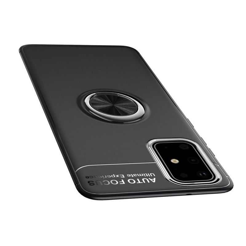 Hoesje Samsung Galaxy A41 Rood Zwart Roterende Ring