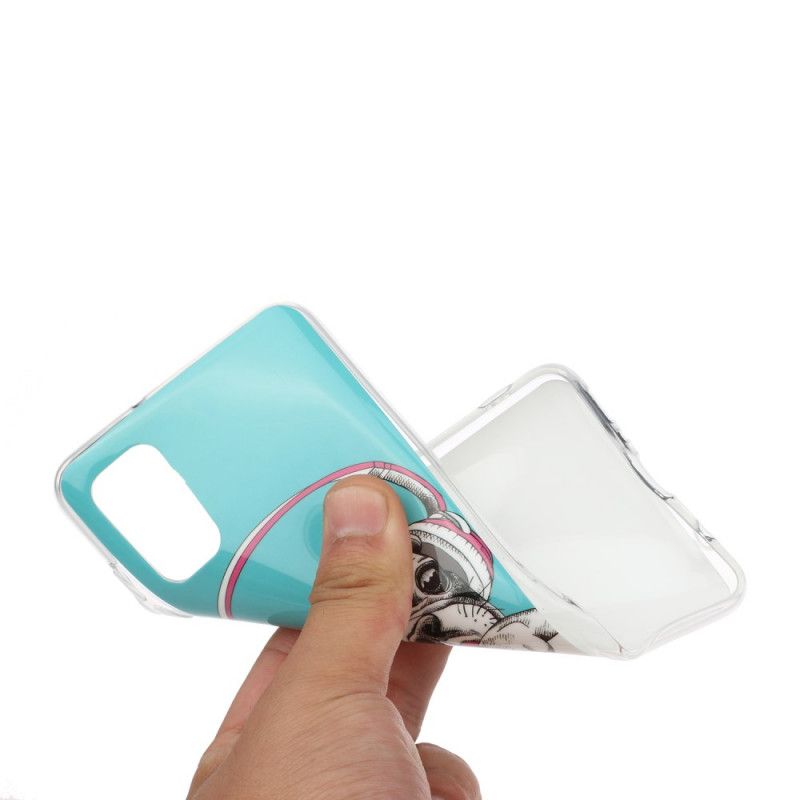 Hoesje Samsung Galaxy A41 Telefoonhoesje Fluorescerende Hond