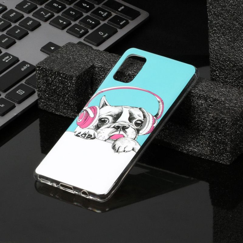 Hoesje Samsung Galaxy A41 Telefoonhoesje Fluorescerende Hond