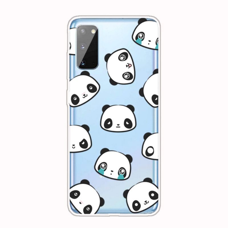 Hoesje Samsung Galaxy A41 Transparante Sentimentele Panda'S