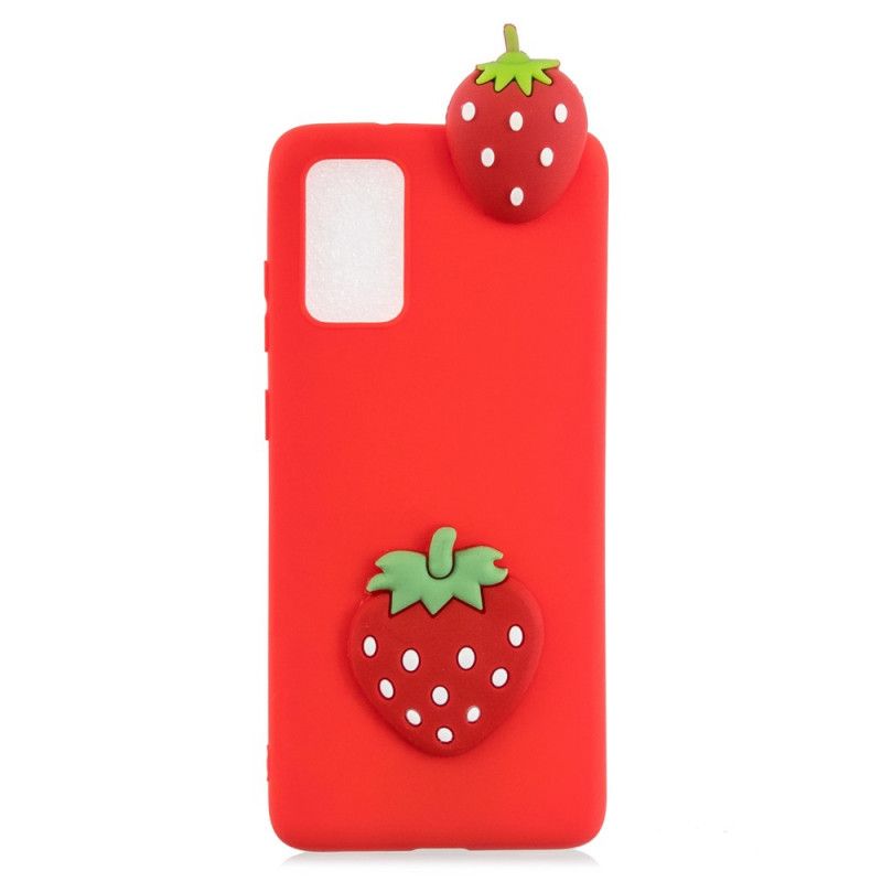 Hoesje voor Samsung Galaxy A41 De 3D Aardbei