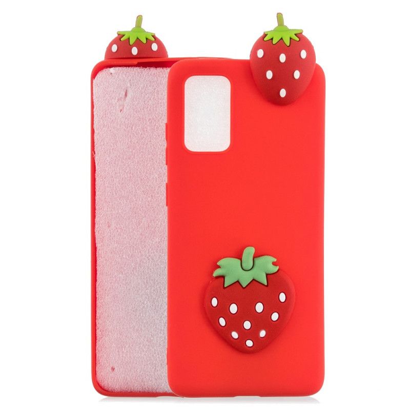 Hoesje voor Samsung Galaxy A41 De 3D Aardbei