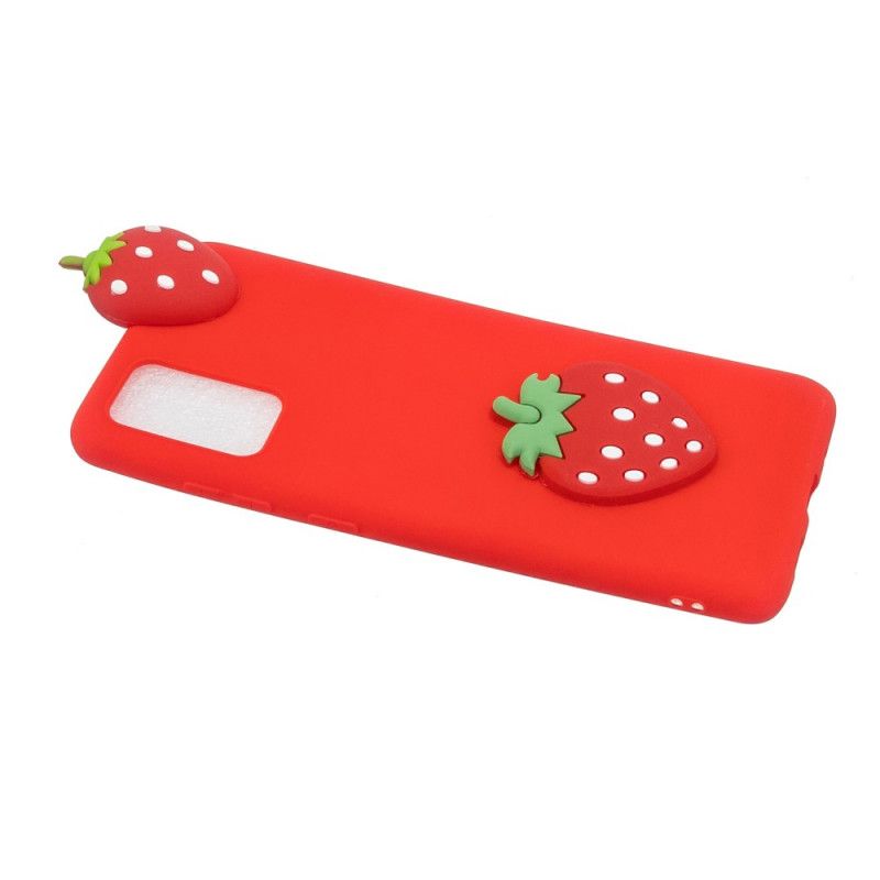 Hoesje voor Samsung Galaxy A41 De 3D Aardbei