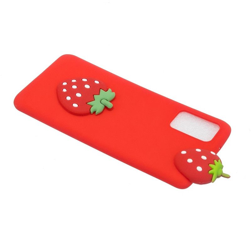 Hoesje voor Samsung Galaxy A41 De 3D Aardbei