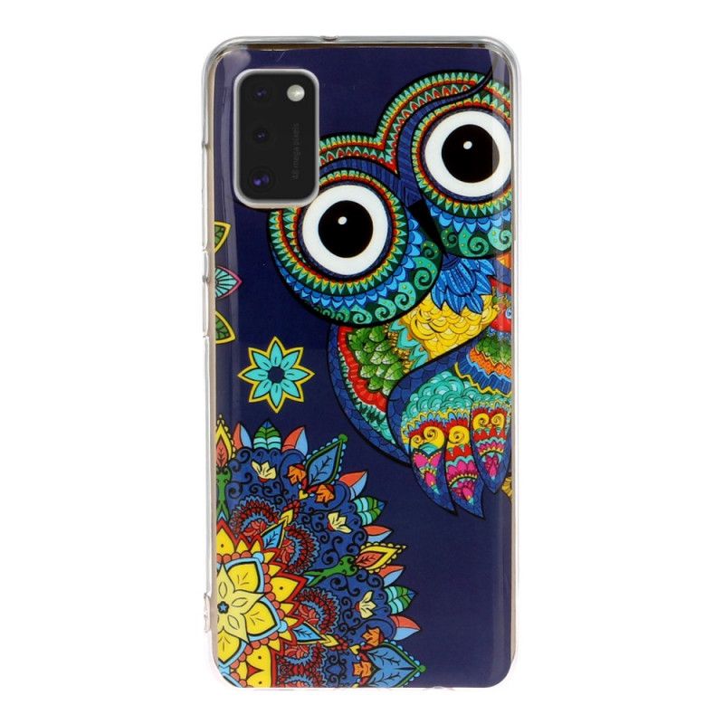 Hoesje voor Samsung Galaxy A41 Fluorescerende Mandala-Uil