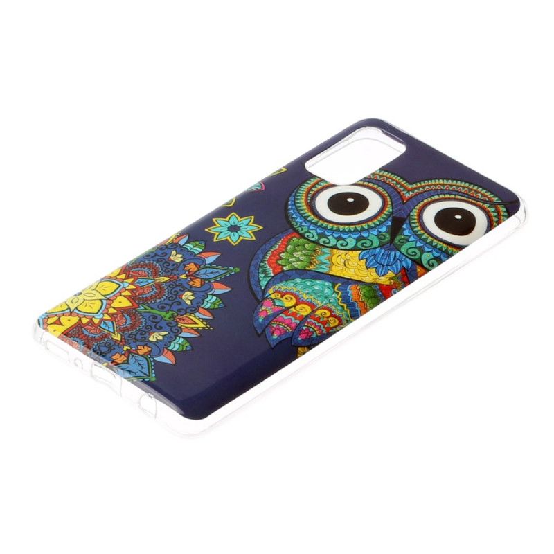 Hoesje voor Samsung Galaxy A41 Fluorescerende Mandala-Uil