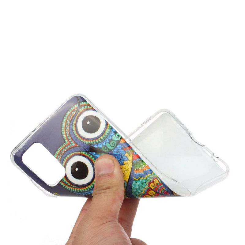 Hoesje voor Samsung Galaxy A41 Fluorescerende Mandala-Uil