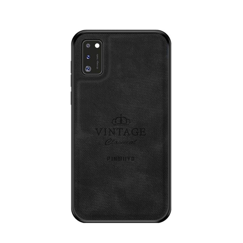 Hoesje voor Samsung Galaxy A41 Grijs Zwart Eervolle Vintage Pinwuyo