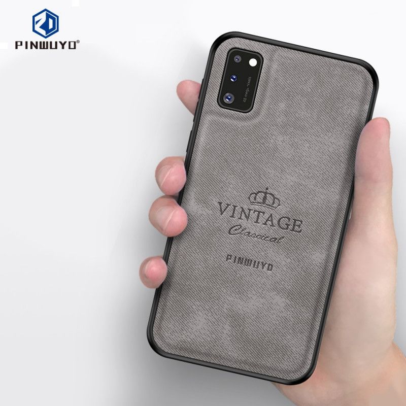 Hoesje voor Samsung Galaxy A41 Grijs Zwart Eervolle Vintage Pinwuyo