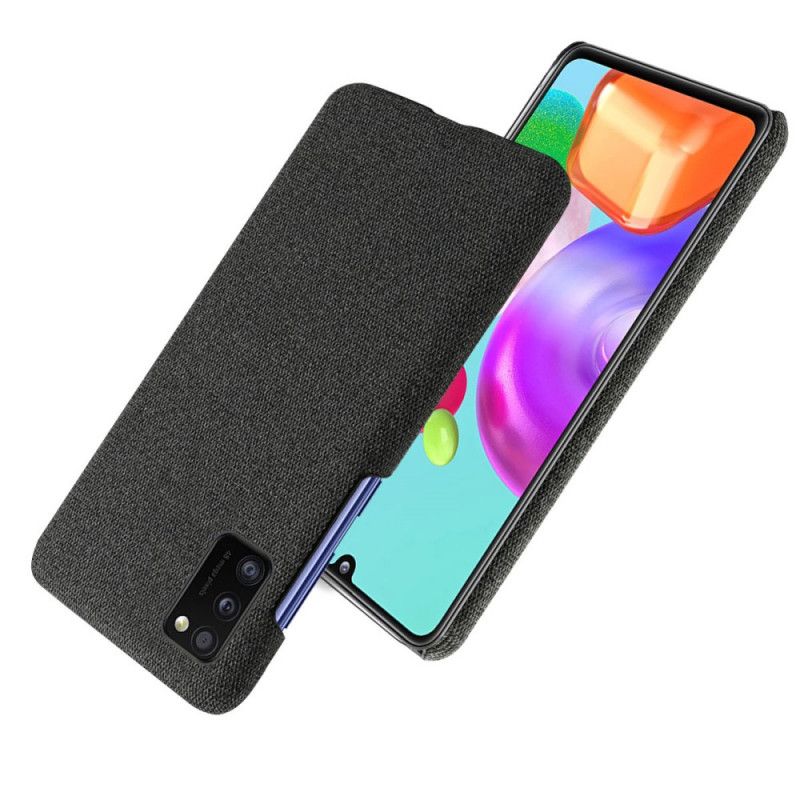 Hoesje voor Samsung Galaxy A41 Grijs Zwart Ksq Stof Textuur