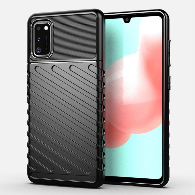 Hoesje voor Samsung Galaxy A41 Groen Zwart Donderreeks