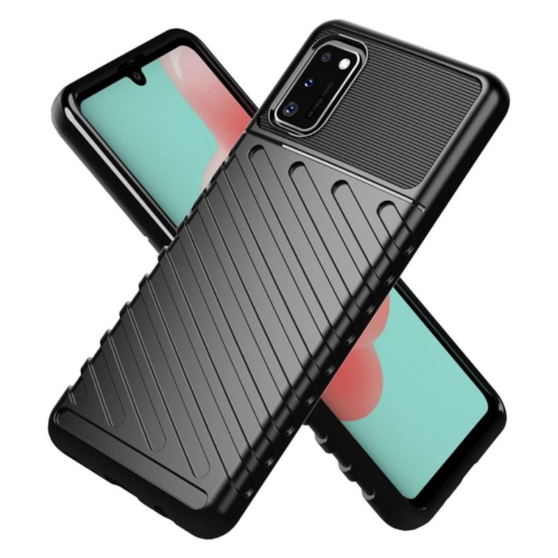 Hoesje voor Samsung Galaxy A41 Groen Zwart Donderreeks