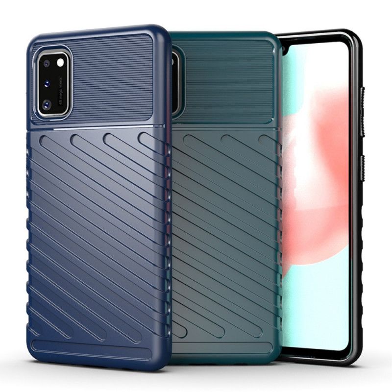 Hoesje voor Samsung Galaxy A41 Groen Zwart Donderreeks