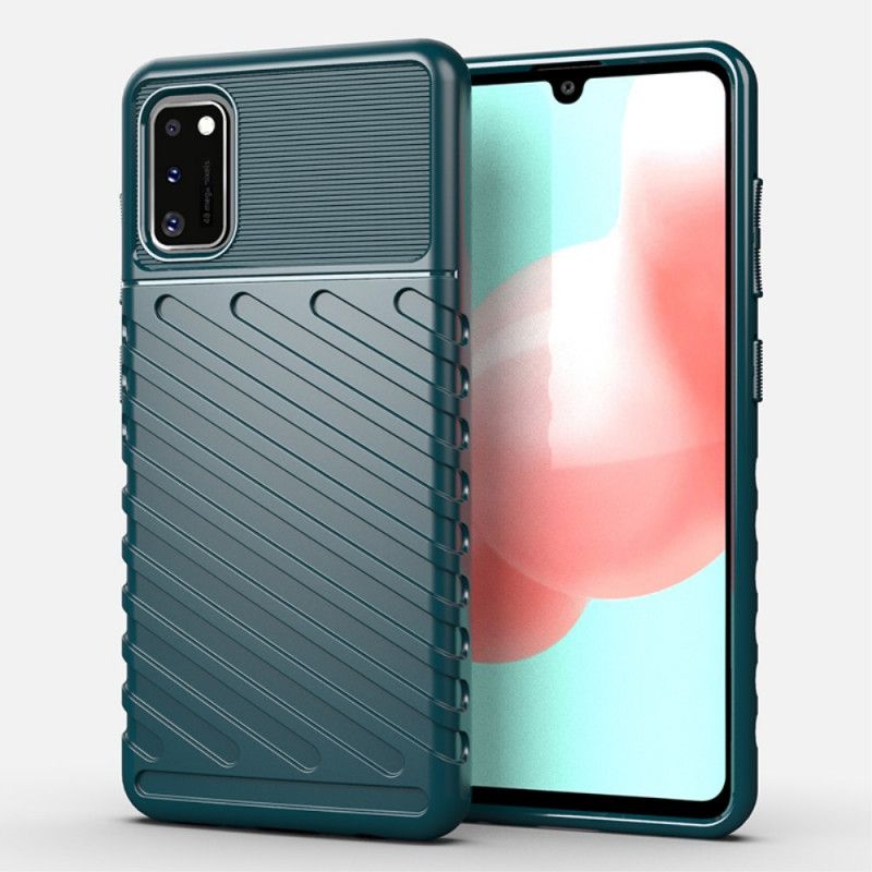 Hoesje voor Samsung Galaxy A41 Groen Zwart Donderreeks