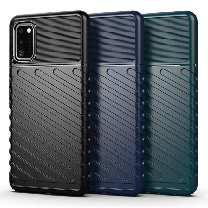 Hoesje voor Samsung Galaxy A41 Groen Zwart Donderreeks