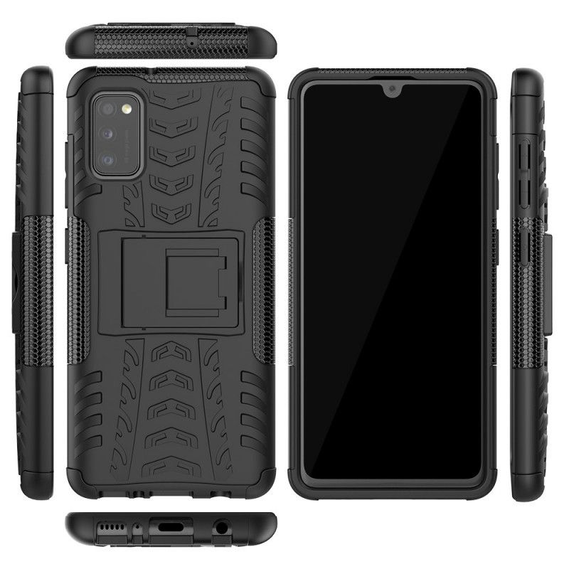Hoesje voor Samsung Galaxy A41 Wit Zwart Hyperresistent