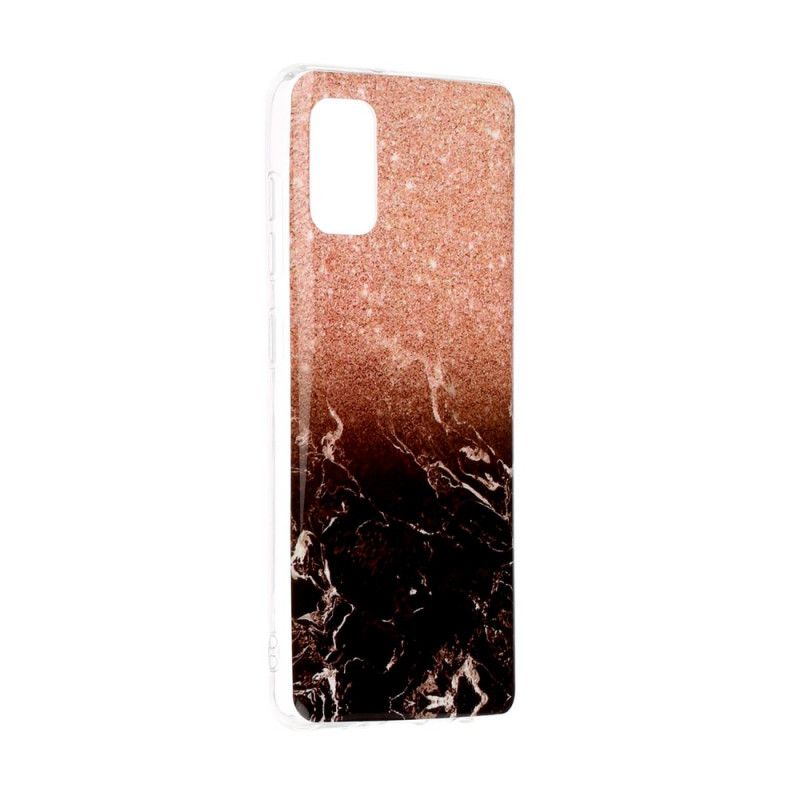 Hoesje voor Samsung Galaxy A41 Wit Zwart Vereenvoudigd Marmer