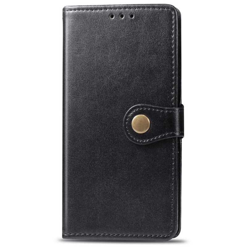 Leren Hoesje Samsung Galaxy A41 Groen Zwart Kunstleer En Vintage Sluiting
