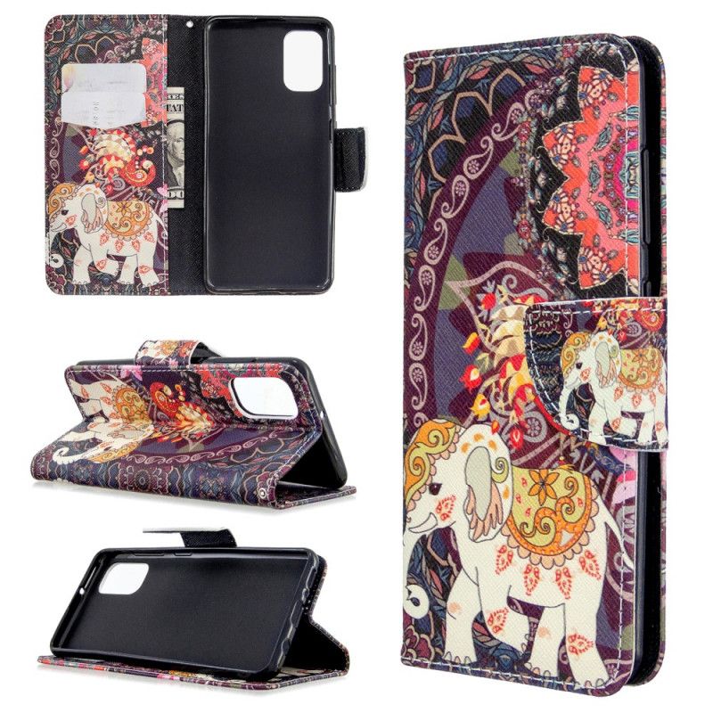 Leren Hoesje Samsung Galaxy A41 Indische Olifant