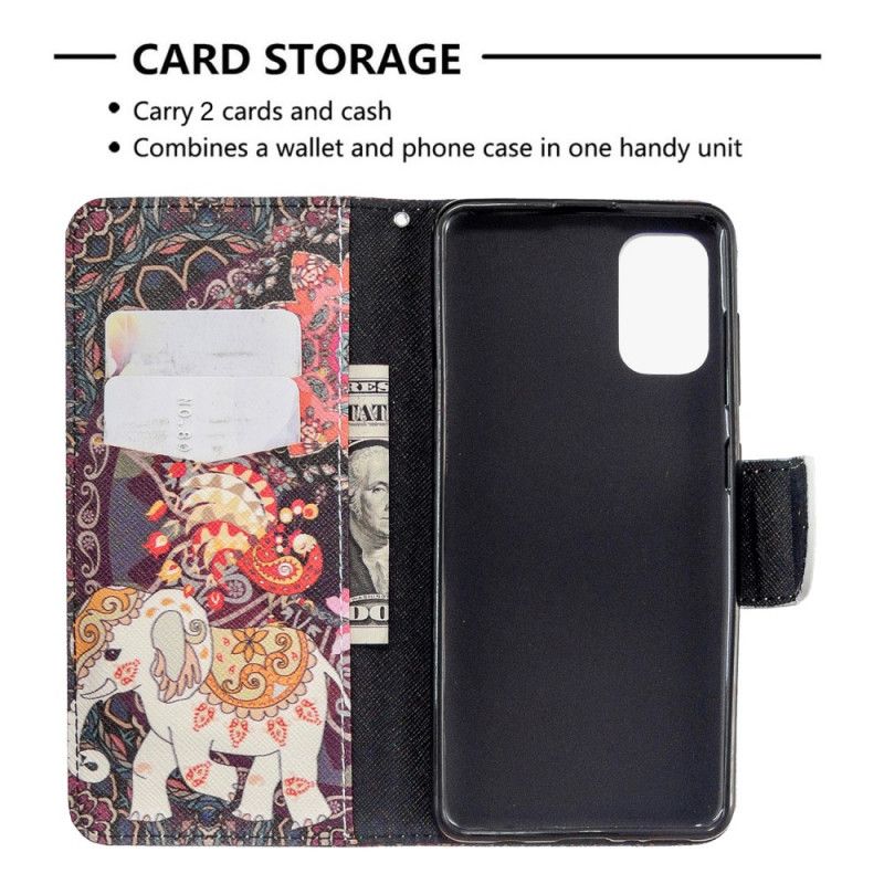 Leren Hoesje Samsung Galaxy A41 Indische Olifant