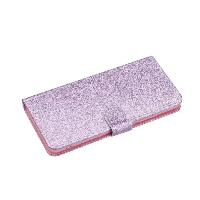 Leren Hoesje Samsung Galaxy A41 Paars Magenta Glitter
