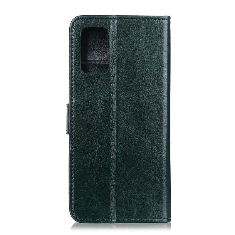 Leren Hoesje voor Samsung Galaxy A41 Rood Zwart Design Leerstijl